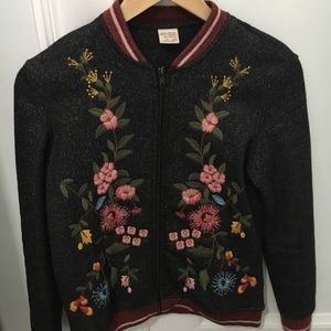 Floral bomber kids jacket